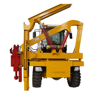 screw piling driver for pile ramming road loader